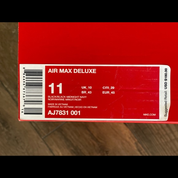 Nike Air Max Deluxe in Black/Midnight Navy - Picture 8 of 8